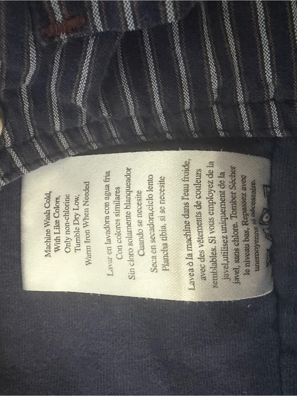 Vintage Disney Navy Pinstripe Overalls with Embroidered Pooh - Picture 7 of 7